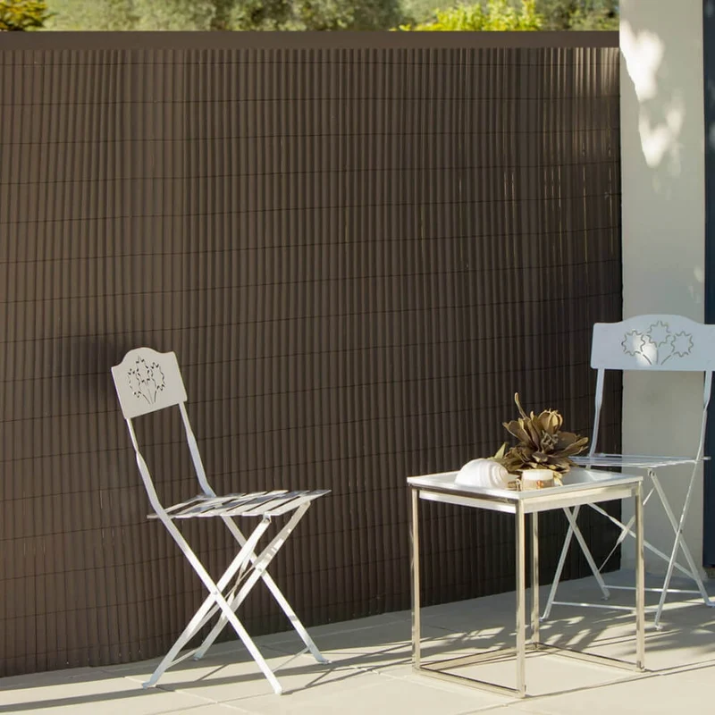 Cañizo PVC doble cara (Chocolate). Rollo 1x3m