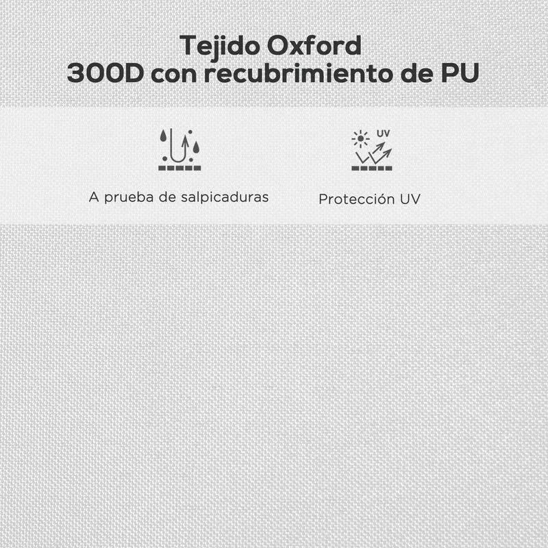 Outsunny Techo de Carpa para Celebraciones 3x3 m Techo de Repuesto para Carpa Plegable de Tela Oxford con Techo Puntiagudo Impermeable y Anti-UV Blanco