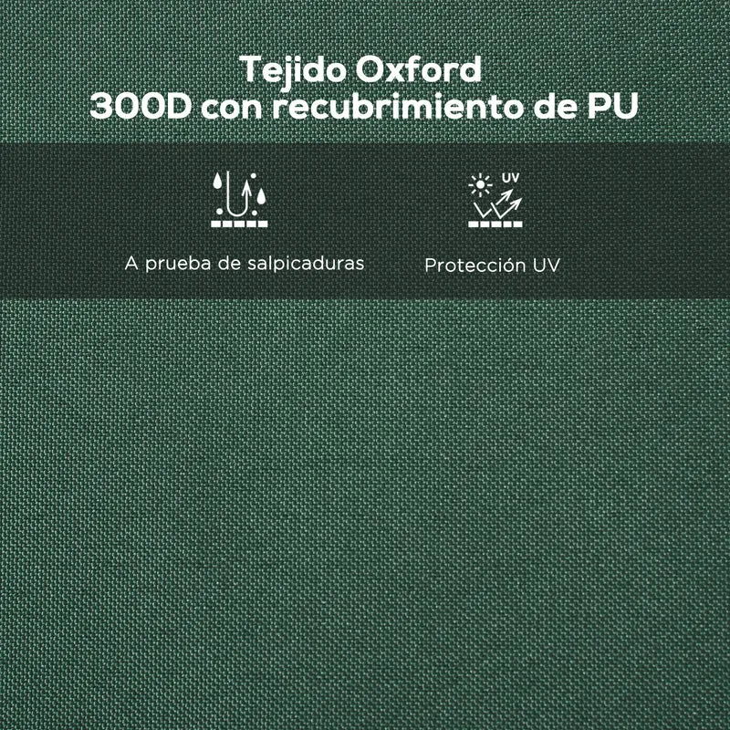 Outsunny Techo de Carpa para Celebraciones 3x3 m Techo de Repuesto para Carpa Plegable de Tela Oxford con Techo Puntiagudo Impermeable y Anti-UV Verde Oscuro