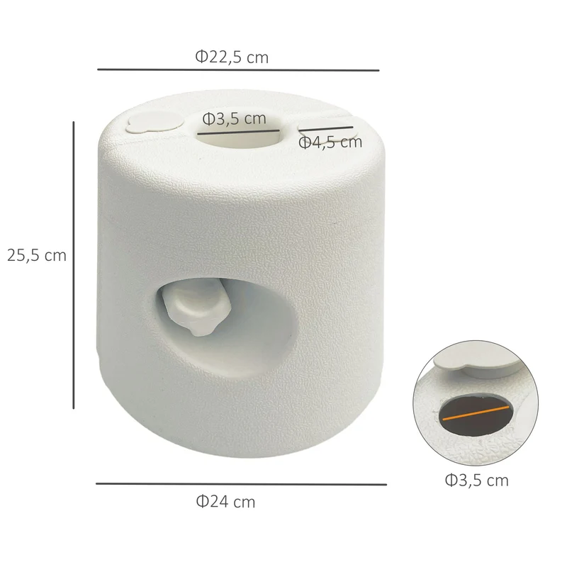 Outsunny Pack de 4 Pesos para Carpas Plegables Soportes Rellenables con 9,2 kg de Agua o 12 kg de Arena Pesos para Cenador con Perillas de Fijación Ø24x25,5 cm Blanco
