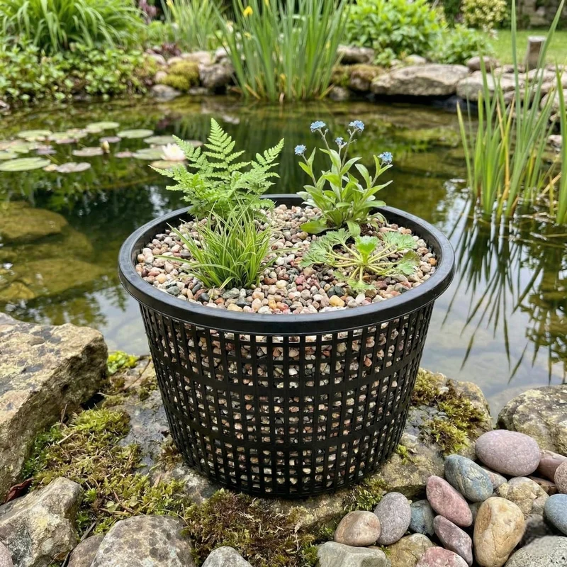 Cesta Estanque - 5 Unidades - Redonda - Ø22 Cm - Cestas Robustas
