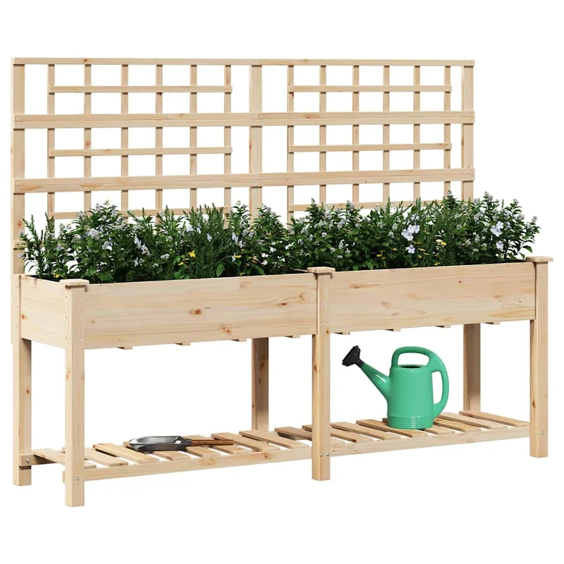 Macetero De Jardín Beige 203,5 X 54 X 152,5 Cm