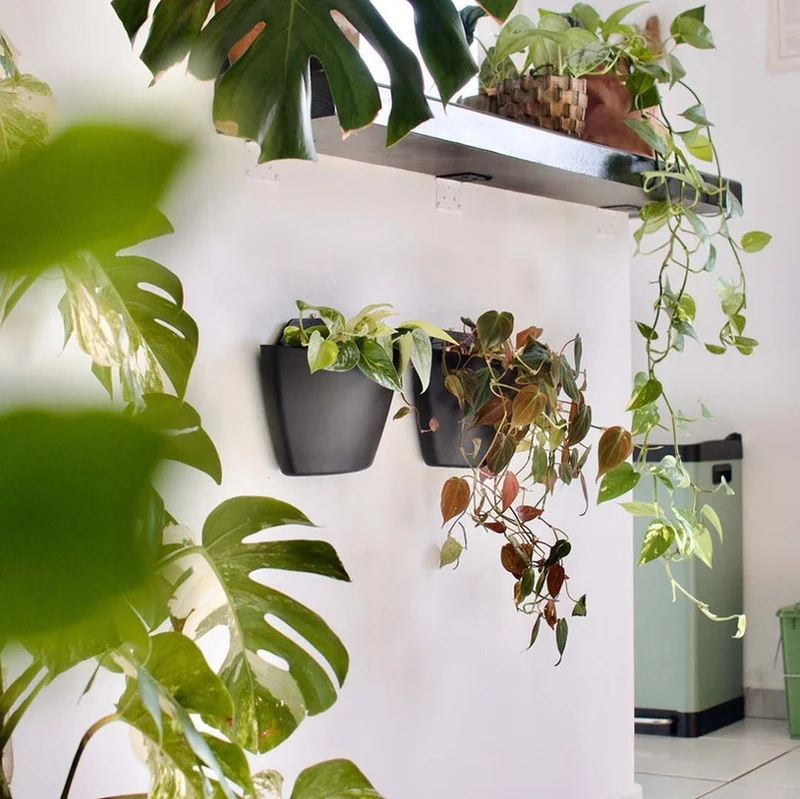 Jardín Vertical Modular Citysens Con Riego Automático De 3 Maceteros – Negro, Polipropileno 100% Reciclado