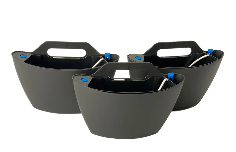 Jardín Vertical Modular Citysens Con Riego Automático De 3 Maceteros – Negro, Polipropileno 100% Reciclado
