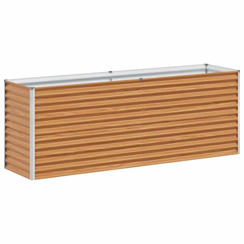 Arriate Elevado Marrón Claro 195 X 50 X 68 Cm Acero Galvanizado