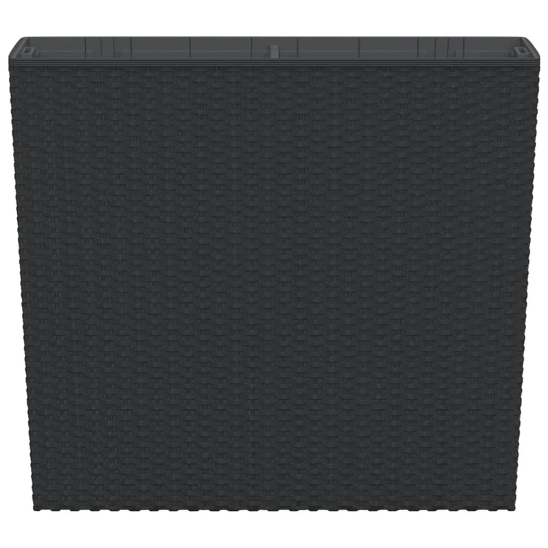 Macetero Con Interior Extraíble Pp Ratán Gris Antracita 12/44 L