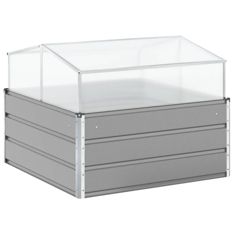 Jardinera Gris Claro 100 X 100 X 77 Cm Acero Galvanizado