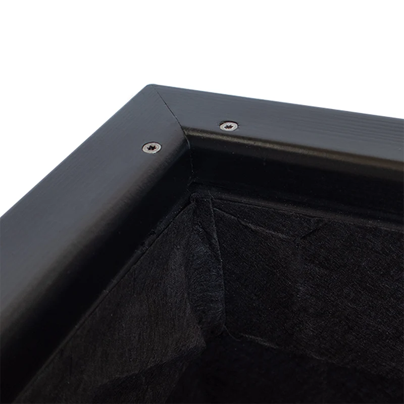 Jardinera Alta De Madera Autoportante 100x34,5x80 Cm Ebony Black Hortalia
