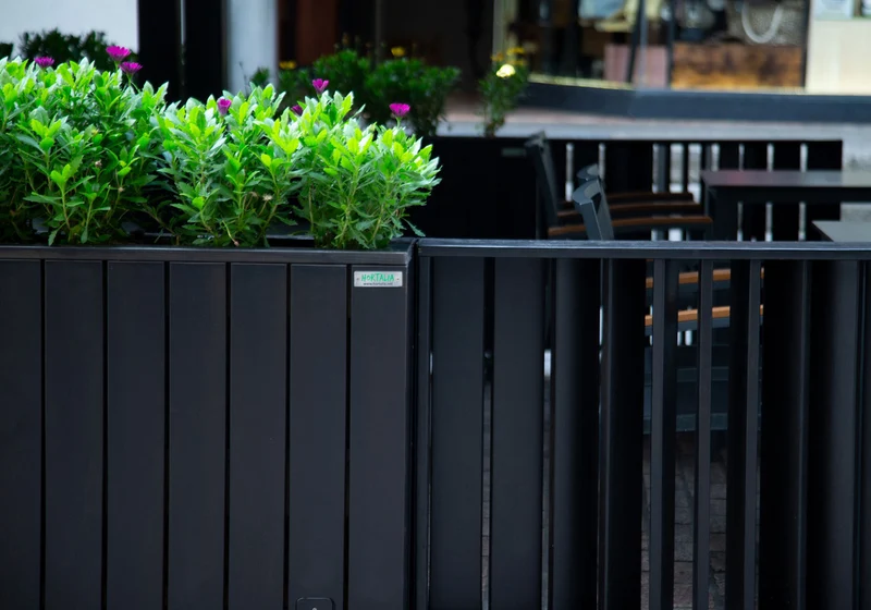 Jardinera Alta De Madera Autoportante 100x34,5x80 Cm Ebony Black Hortalia