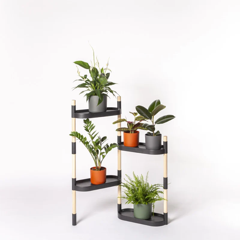 Soporte Modular Citysens De 4 Bandejas Negro