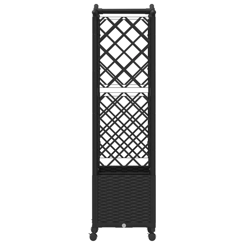 Cama Elevada Con Trellis Y Techo Negro 125 X 40 X 144 Cm Pp