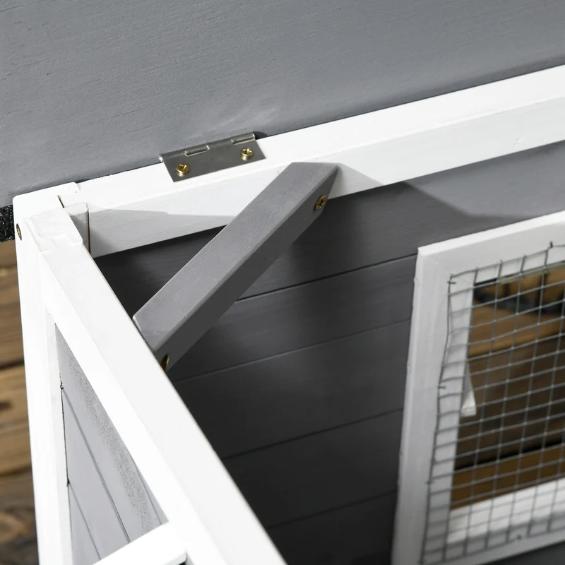 Pawhut Caseta Para Perros De Exterior Con Techo Asfáltico 97x72x65 Cm Gris