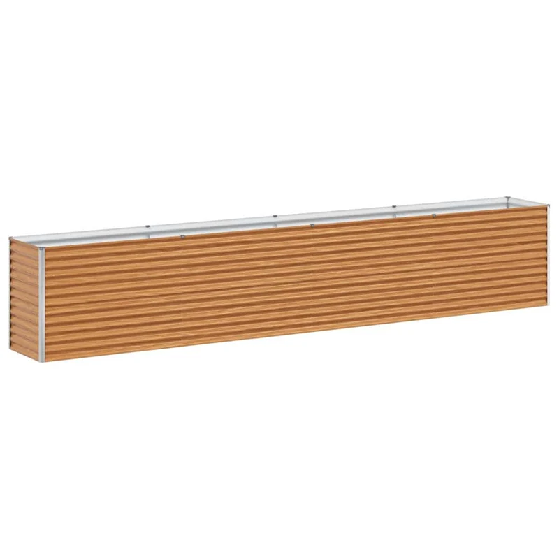 Arriate Elevado Marrón Claro 390 X 50 X 68 Cm Acero Galvanizado
