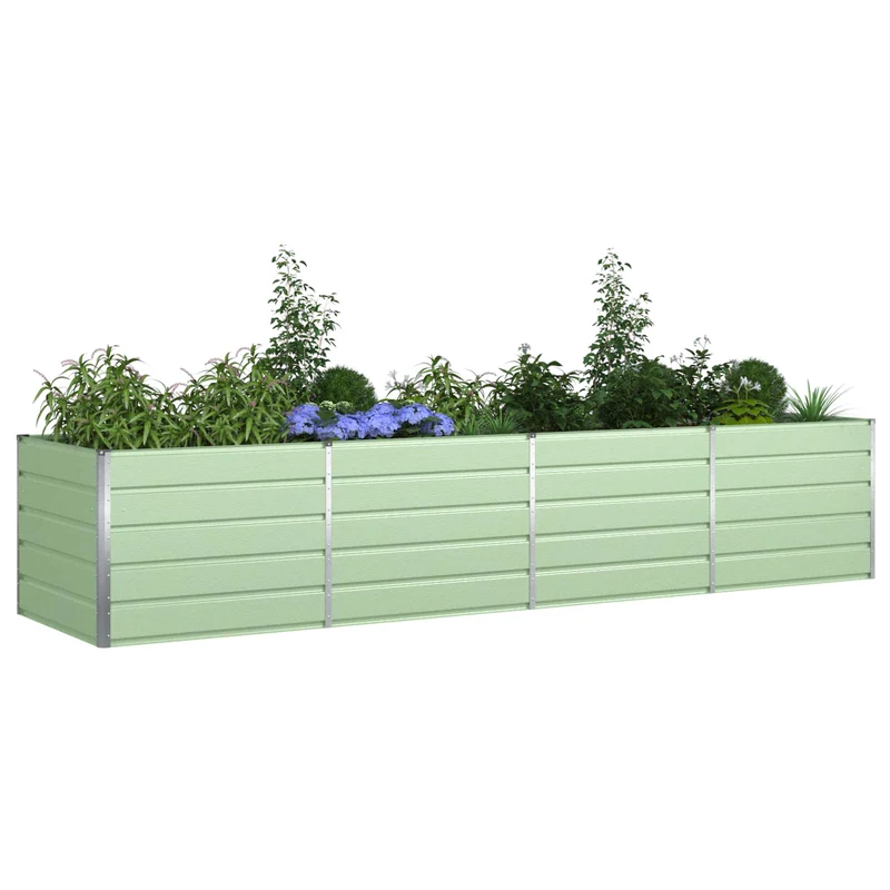 Jardinera Verde Pastel 385 X 100 X 75 Cm Acero Galvanizado