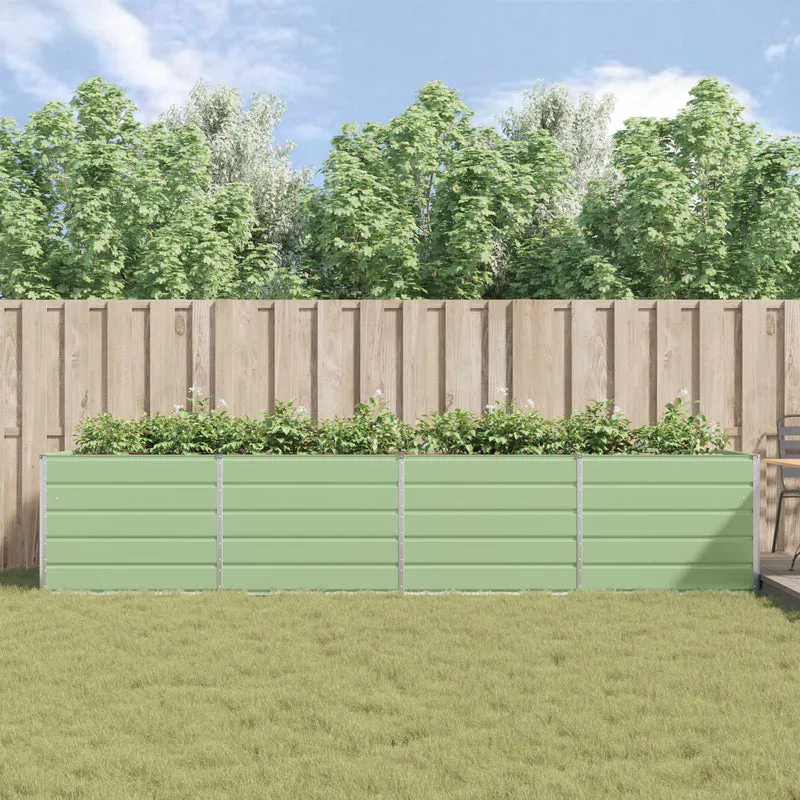 Jardinera Verde Pastel 385 X 100 X 75 Cm Acero Galvanizado