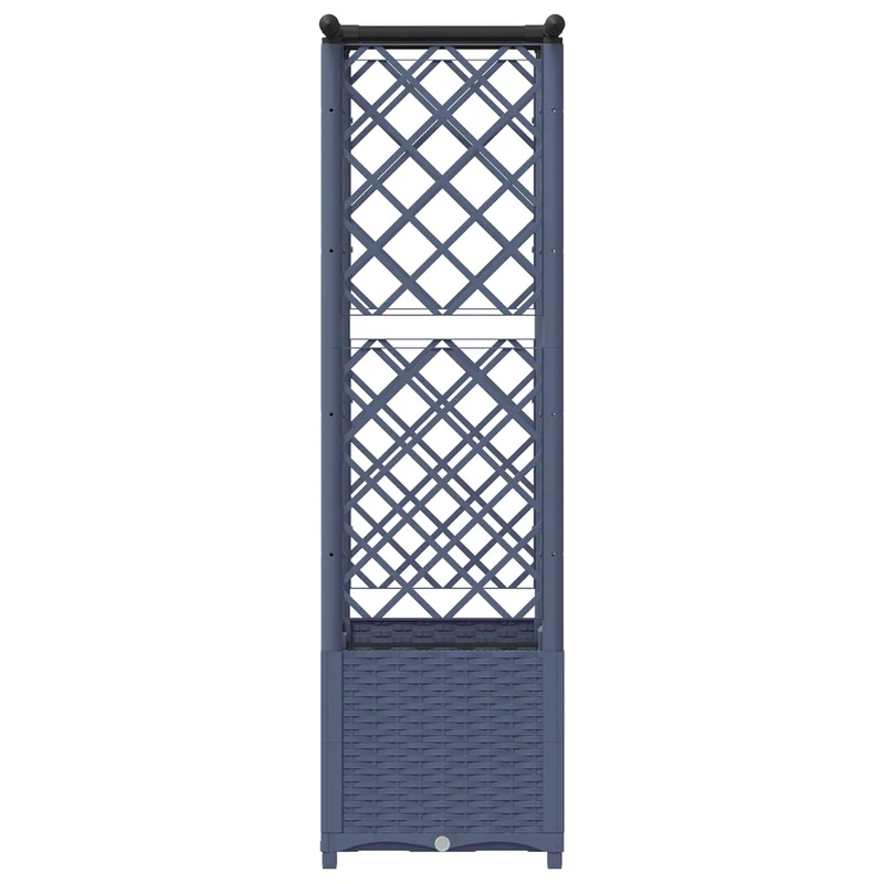 Cama Elevada Con Trellis Y Techo Gris 124,5 X 40 X 136 Cm Pp