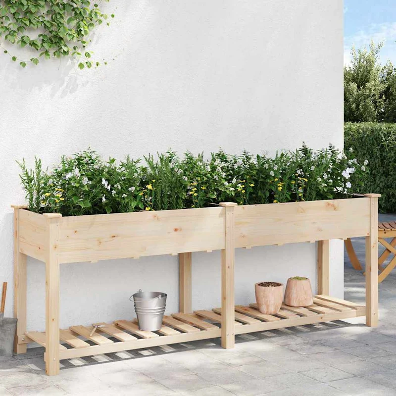 Macetero De Jardín Beige 203 X 53 X 76,5 Cm