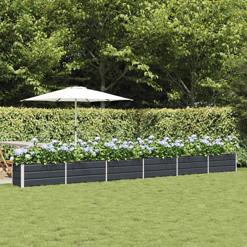 Jardinera Antracita 580 X 50 X 45 Cm Acero Galvanizado
