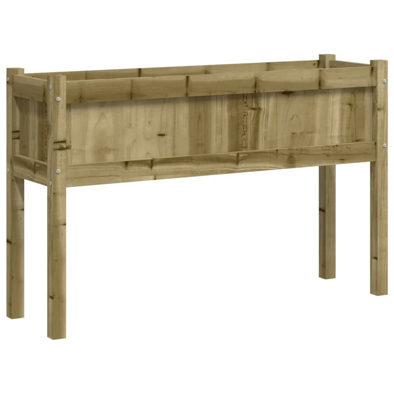 Jardineras Con Patas 2 Uds Madera De Pino Impregnada