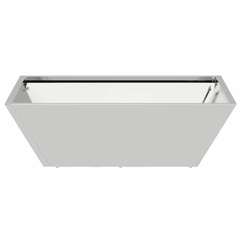 Macetero De Jardín Plateado 50 X 50 X 15 Cm Acero Galvanizado