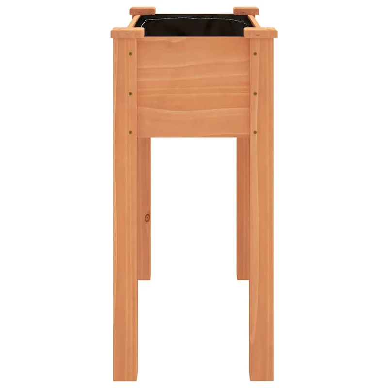 Jardinera Con Forro Interior Madera Abeto Marrón 71x37x76 Cm