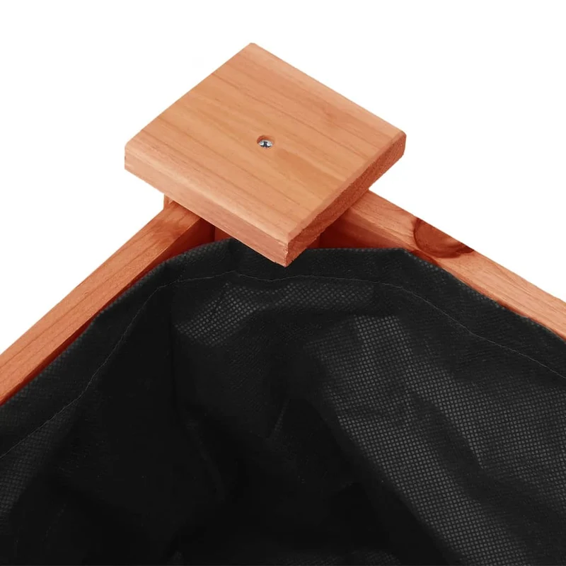 Jardinera Con Forro Interior Madera Abeto Marrón 71x37x76 Cm