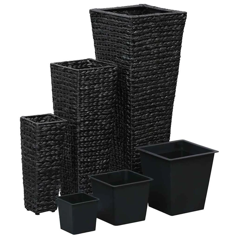 Conjunto De Arriates 3 Piezas Jacinto De Agua Negro