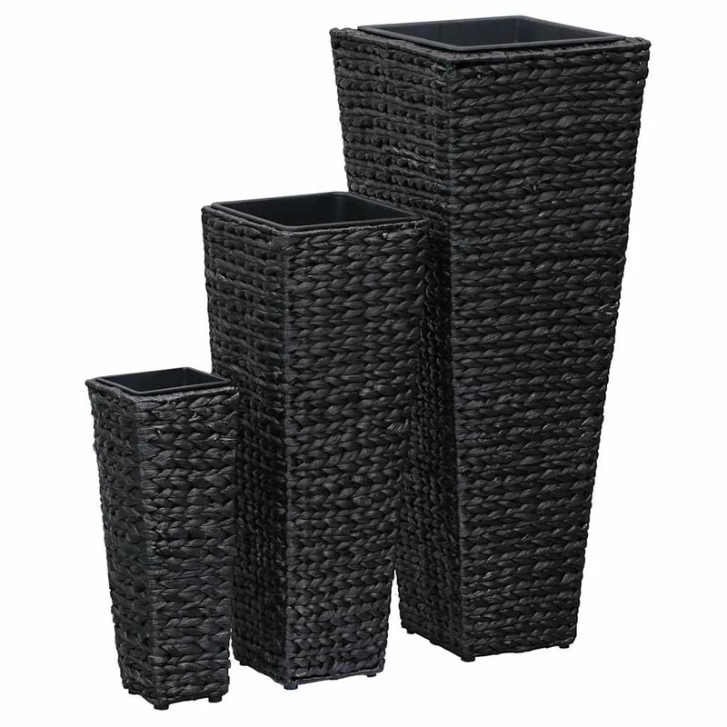 Conjunto De Arriates 3 Piezas Jacinto De Agua Negro