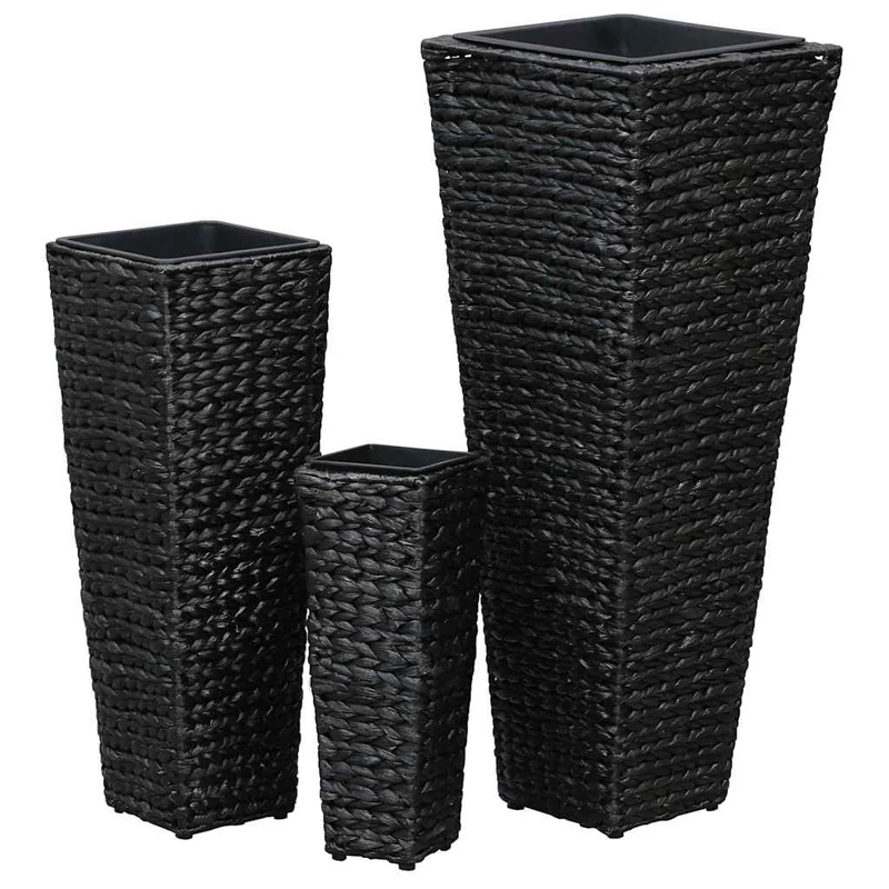 Conjunto De Arriates 3 Piezas Jacinto De Agua Negro