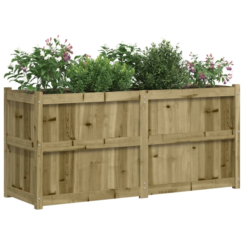 Jardinera De Madera De Pino Impregnada 150x50x70 Cm
