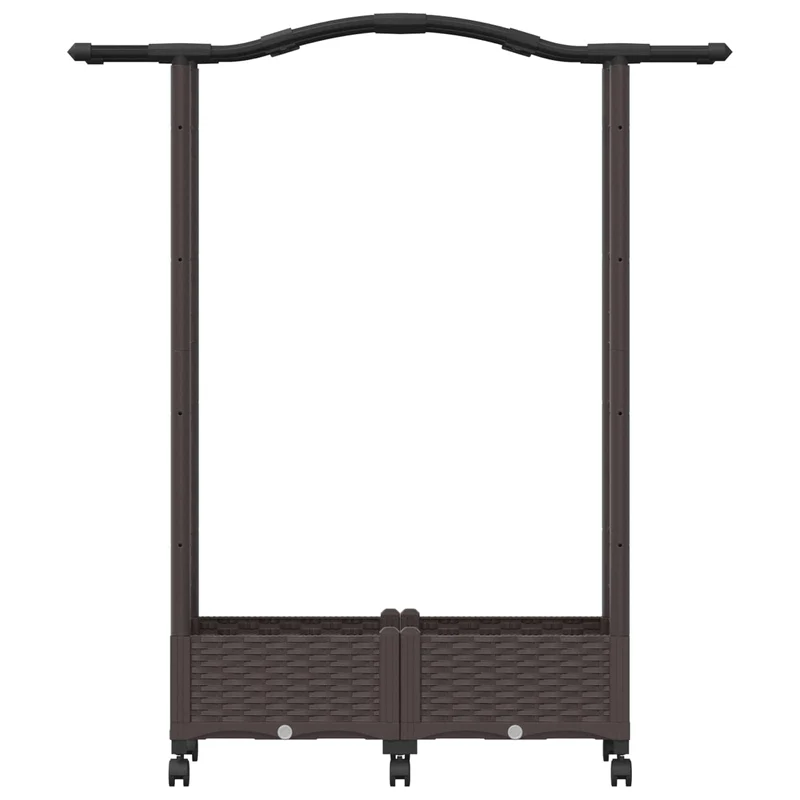 Cama Elevada Con Trellis Y Techo Marrón 124 X 40 X 129 Cm Pp
