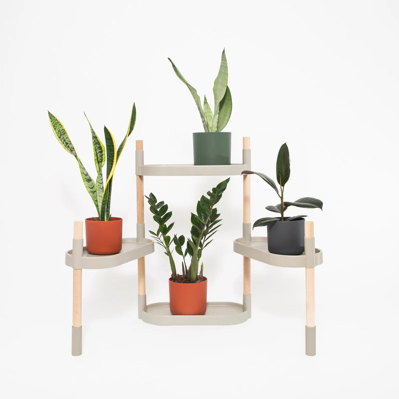 Soporte Modular Citysens De 4 Bandejas Gris Claro