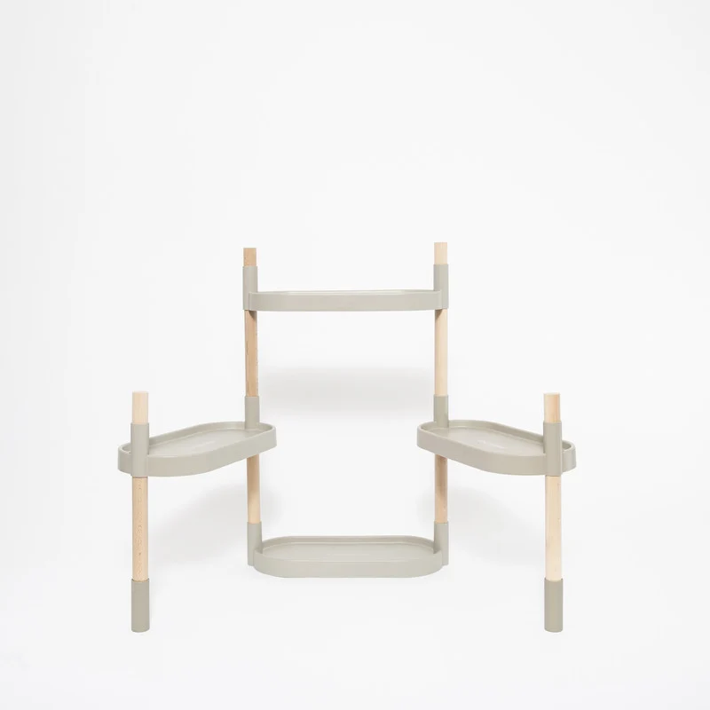 Soporte Modular Citysens De 4 Bandejas Gris Claro