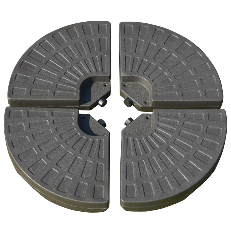 Outsunny Base Para Sombrilla 4 Partes Rellenable De Arena Y Agua Desmontable