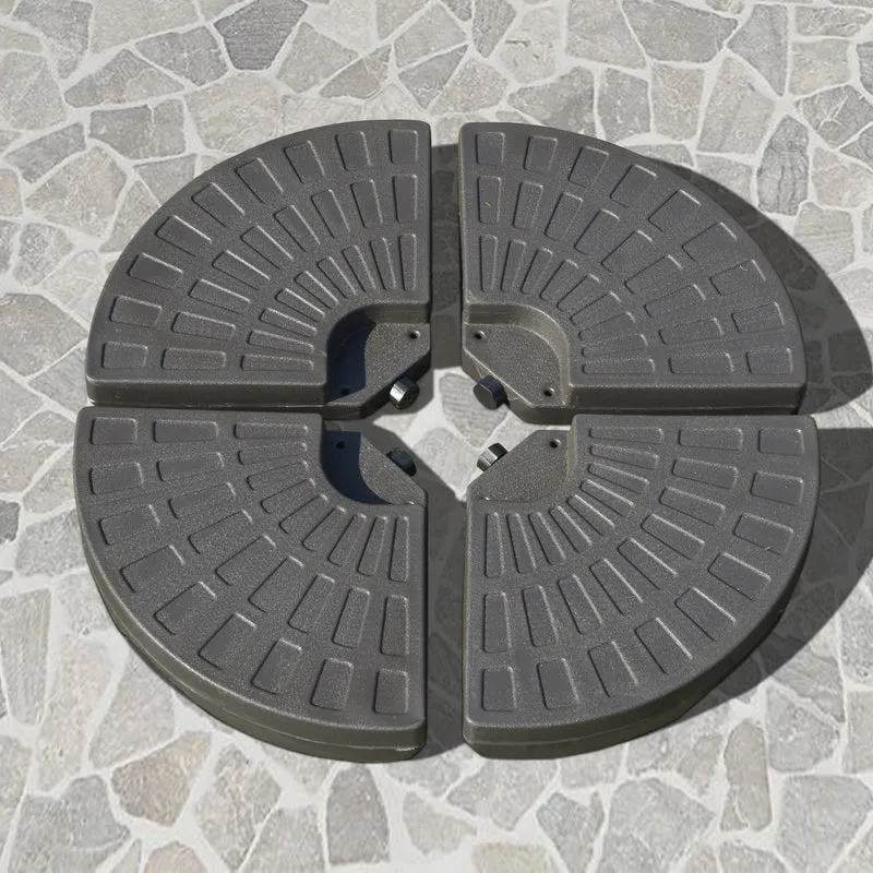 Outsunny Base Para Sombrilla 4 Partes Rellenable De Arena Y Agua Desmontable