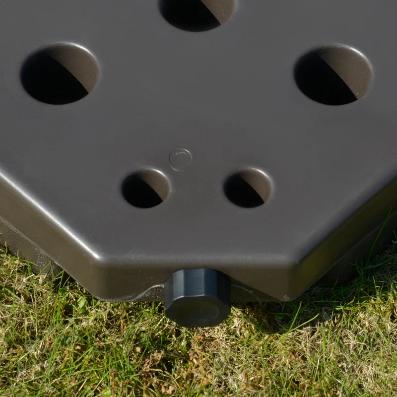 Outsunny Base Para Sombrilla 4 Partes Rellenable De Arena Y Agua Desmontable