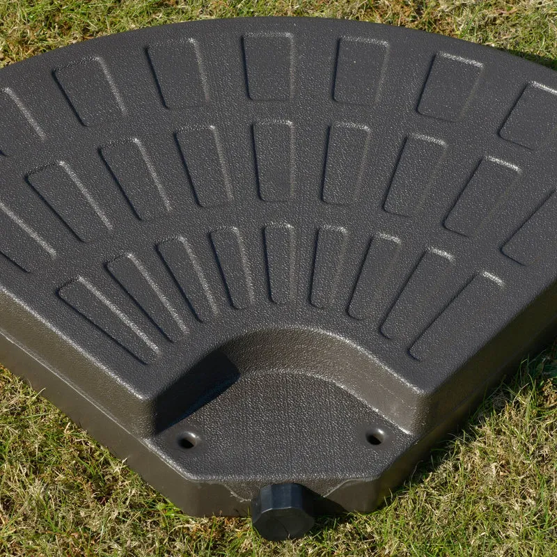 Outsunny Base Para Sombrilla 4 Partes Rellenable De Arena Y Agua Desmontable