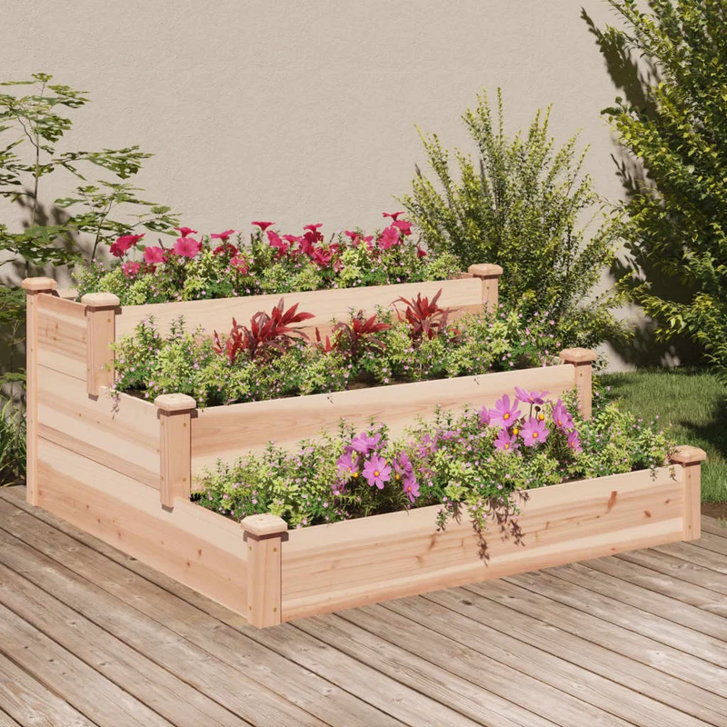 Jardinera Arriate Madera Maciza Abeto 120x120x56 Cm