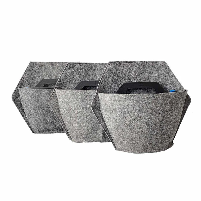Jardín Vertical Modular Citysens Con Riego Automático De 3 Maceteros – Negro Con Funda Téxtil Reciclada