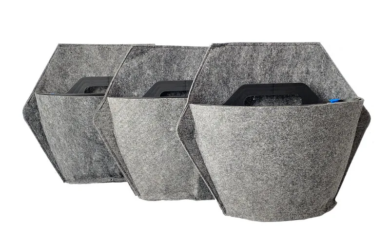 Jardín Vertical Modular Citysens Con Riego Automático De 3 Maceteros – Negro Con Funda Téxtil Reciclada