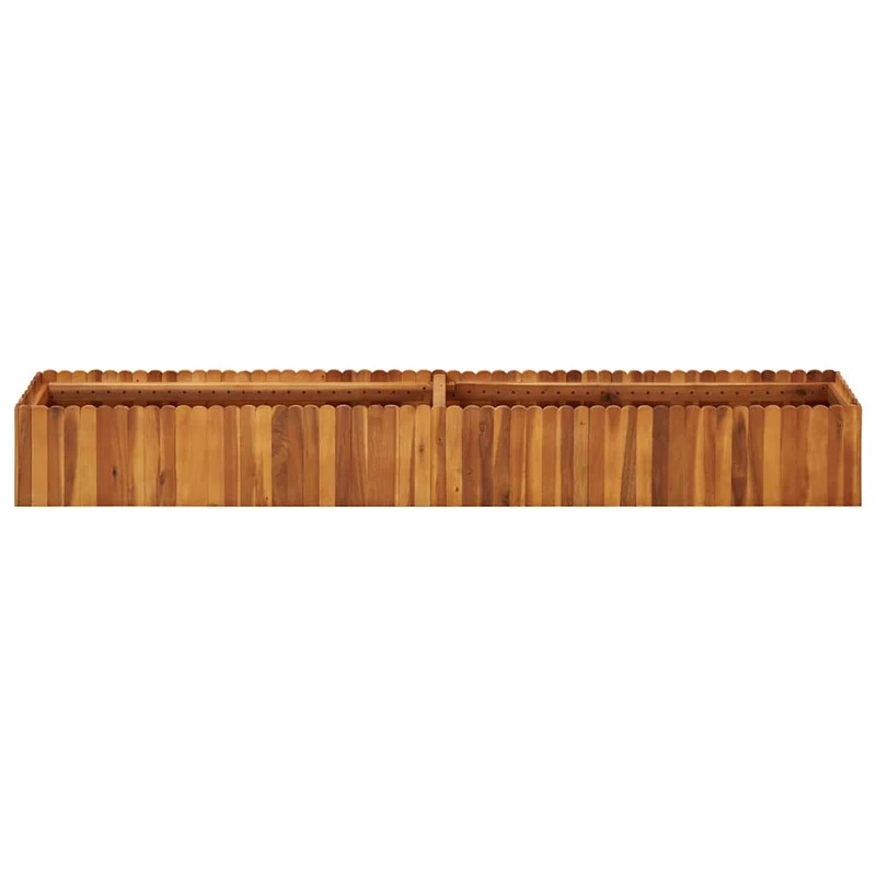 Arriate Elevado De Madera Maciza De Acacia 200x30x25 Cm