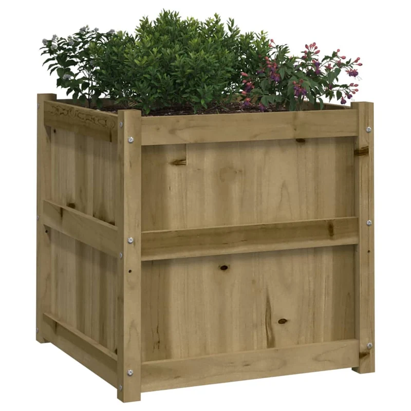 Jardineras De Exterior 2 Unidades Madera Impregnada De Pino