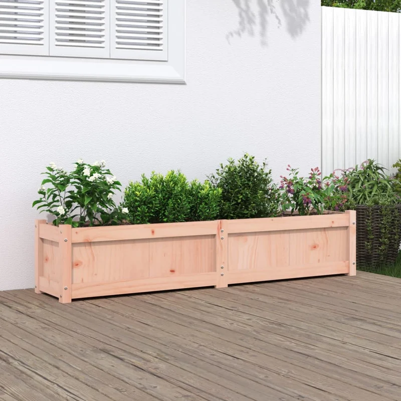 Jardinera Madera Maciza De Abeto Douglas 150x31x31 Cm