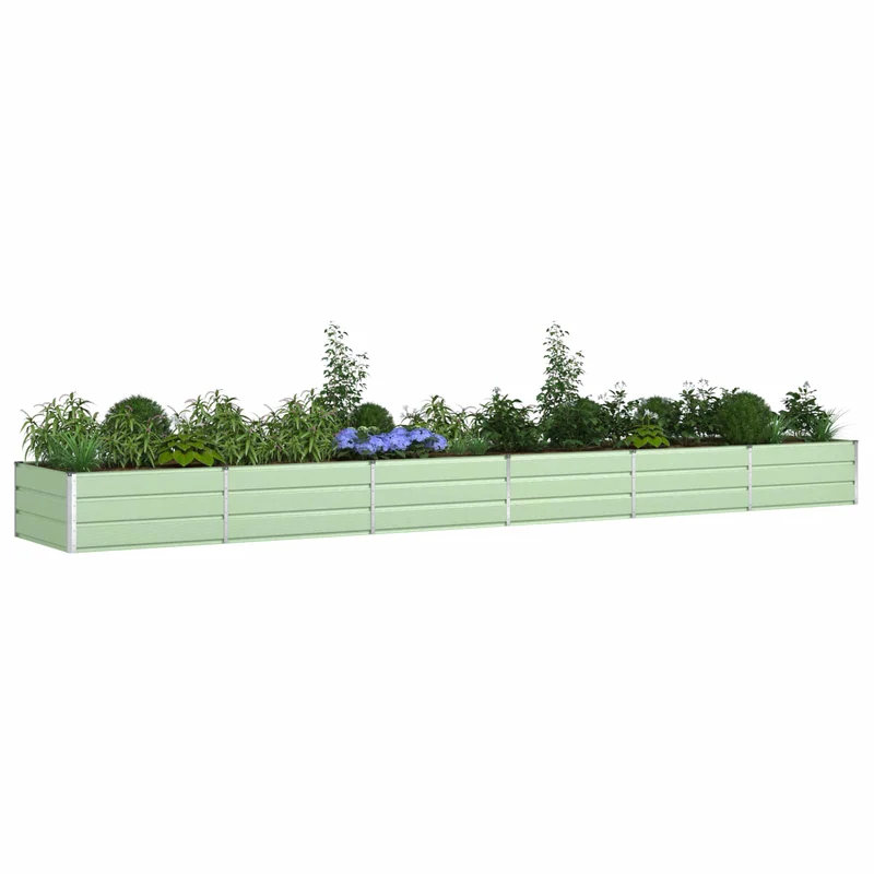 Jardinera Verde Pastel 580 X 100 X 45 Cm Acero Galvanizado