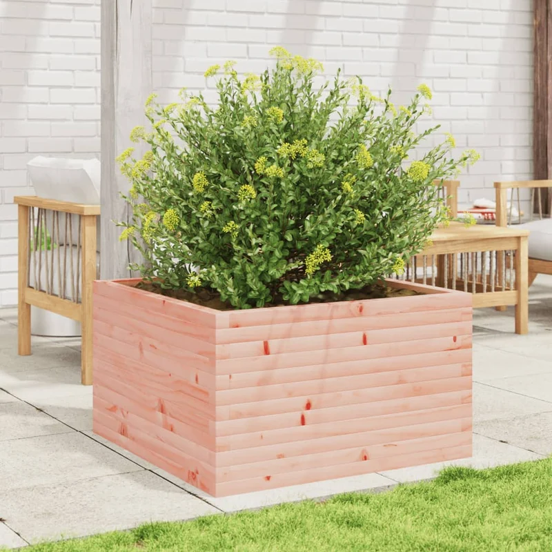 Jardinera Madera Maciza De Abeto Douglas 80x80x45,5 Cm
