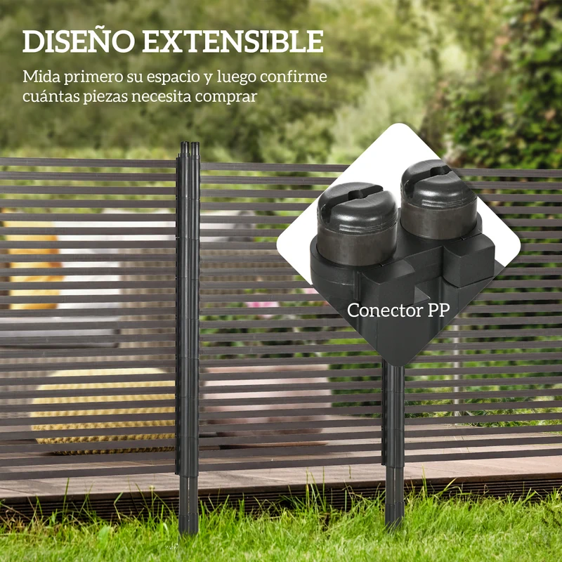 Outsunny Valla de Jardín 150x93 cm, Valla de Jardín Exterior de Acero con Revestimiento de PE, con 2 Modos de Instalación, para Plantas Trepadoras, Flores, Animales, Marrón