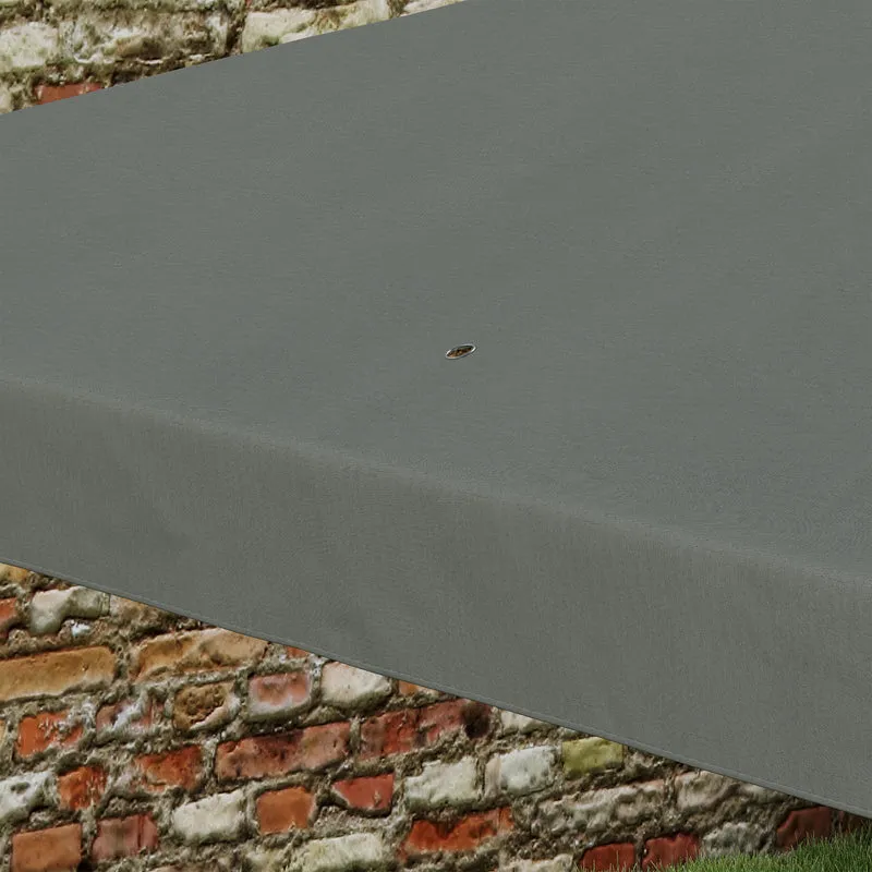 Outsunny Carpa Desmontable 3x3 m Cenador Pabellón de Jardín con 4 Orificios de Drenaje y Marco de Acero Anti-UV Gazebo para Terraza Patio Exterior Camping Gris