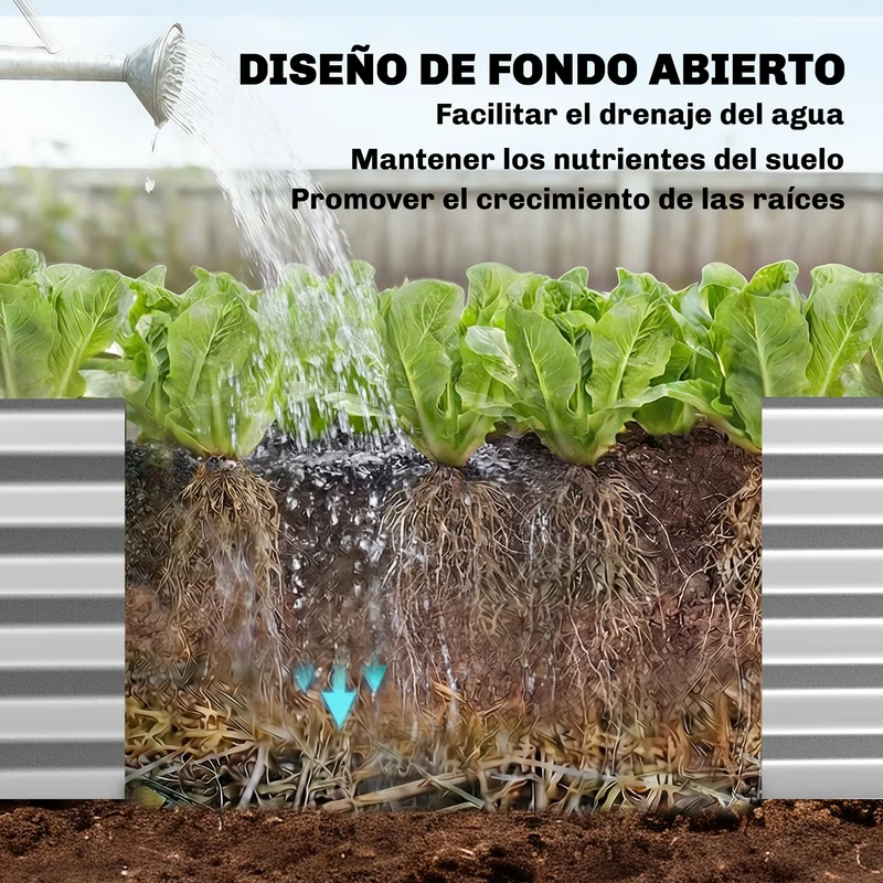 Outsunny Jardinera Exterior Grande con Cubierta de Invernadero y Malla, Huerto Urbano de Acero Galvanizado con Fondo Abierto, Resistente a la Intemperie, para Patio, Terraza, 200x60x103 cm, Plateado