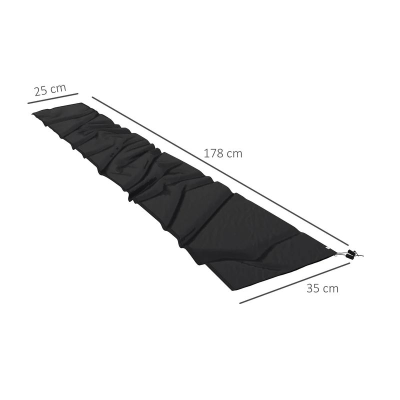 Outsunny Funda para Sombrilla de Jardín Funda para Parasol Impermeable Tela Oxford 420D Cubierta de Parasol con Cremallera para Jardín Exterior 178x25/35 cm Negro