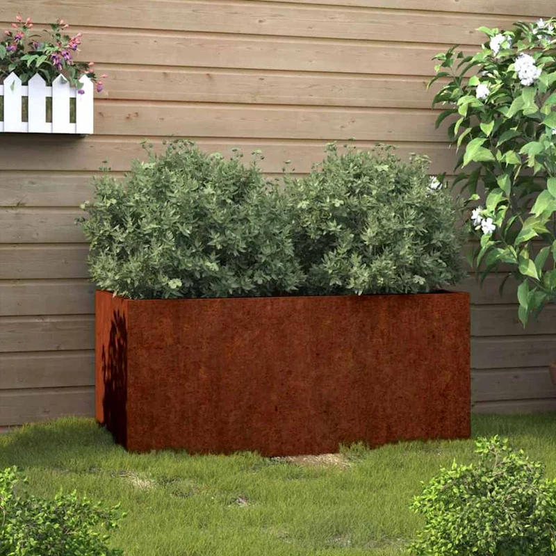 Jardinera De Acero Corten 62x40x39 Cm
